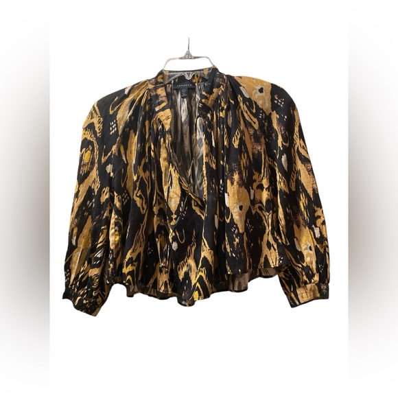 TOPSHOP 100% Cotton Oversized Cropped Blouse. Size 6. - Picture 12 of 15